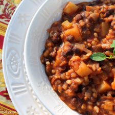 블랙빈 토마토 스튜라이스